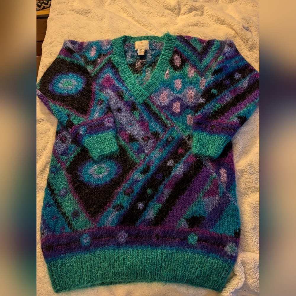 Incredible vintage 1980s mohair oversized sweater